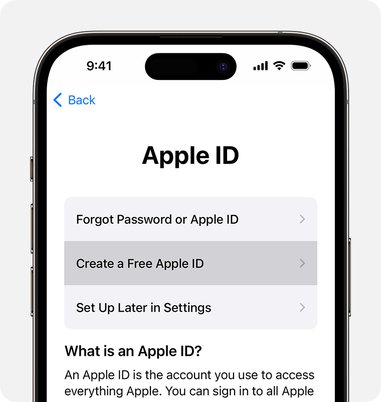 How to create a new Apple ID